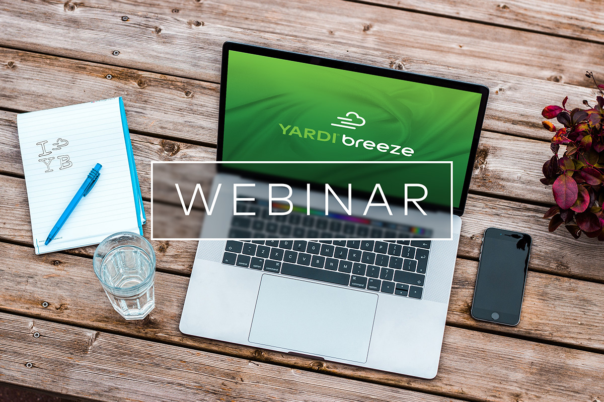 property management webinar example on a laptop screen