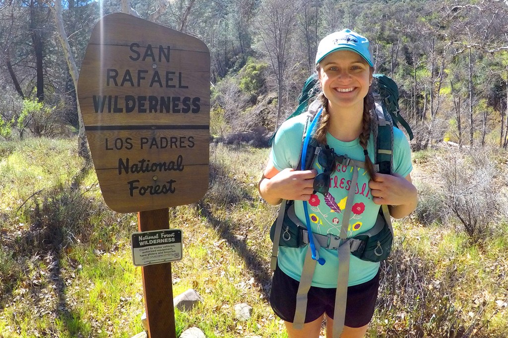 Smiling Kyrie Belme in Los Padres National Forest