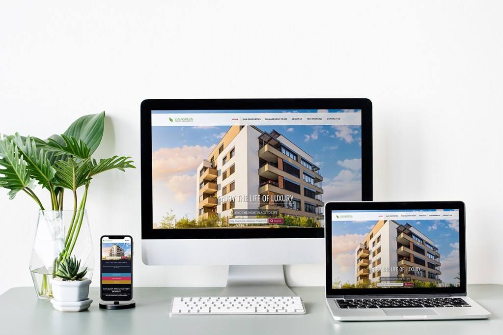 Three screens to show that Yardi make your property management business a professional website