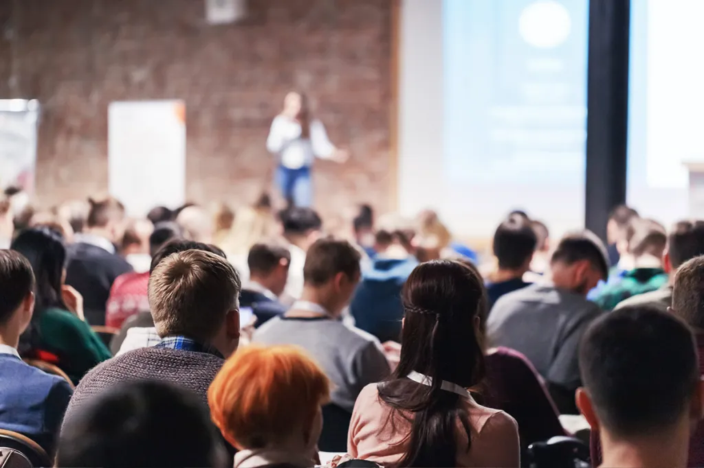 Crowd of people at an event