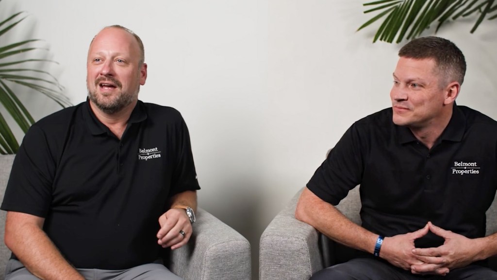 An image of Belmont Properties COO Cody Adams and Erik Wheeler, president and CEO