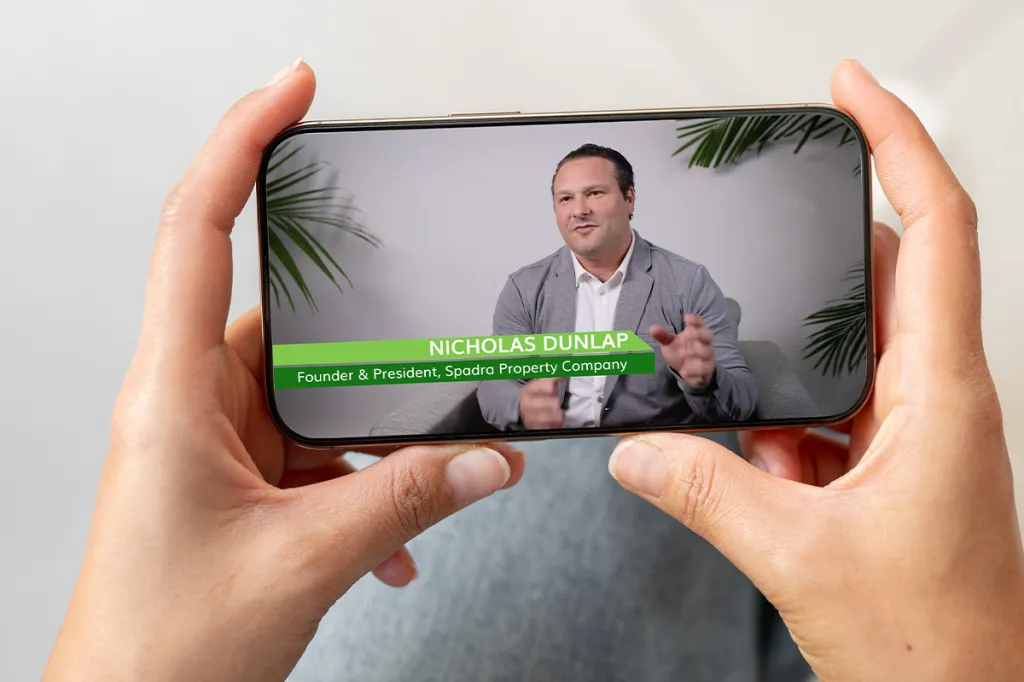 Nick Dunlap, Spadra Property Company, screenshot on phone